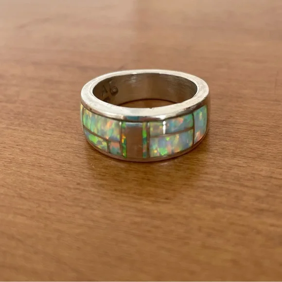 Native American Fire Opal ring - Picture 7 of 10